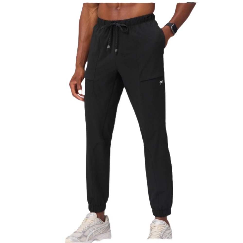 Fabletics The One Men's Black Quick Dry Stretch Joggers EUC